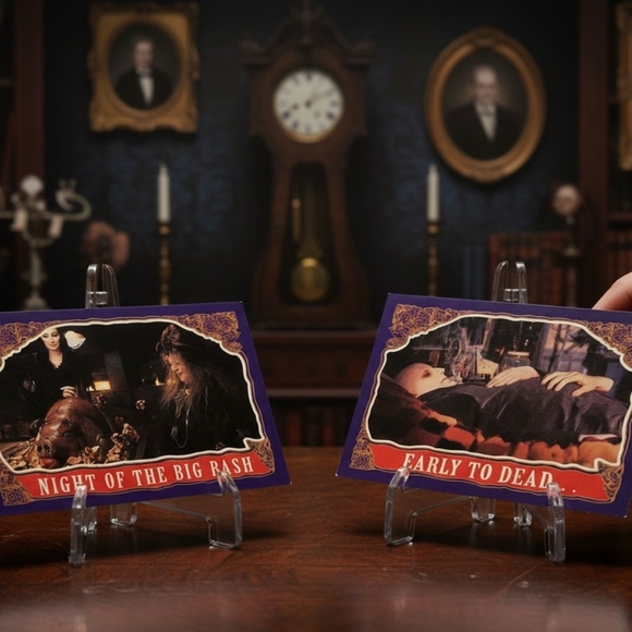 1991 Topps The Addams Family #32 Early To Dead & #68 Night Of The Big Bash Cards - Picture 6 of 15